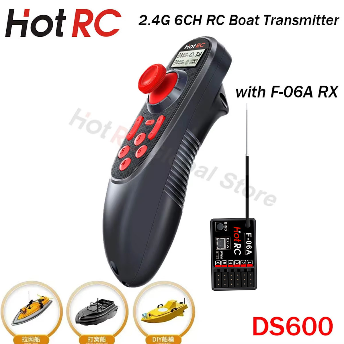 Fish Finder Battery - HOTRC DS600 6CH 6 Channel 2.4G