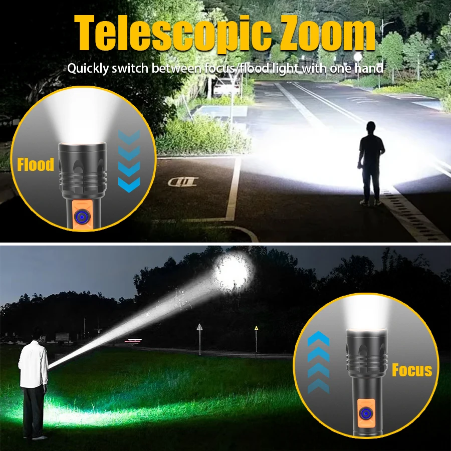 High Power LED Flashlight USB  - Fishing Light avis et prix