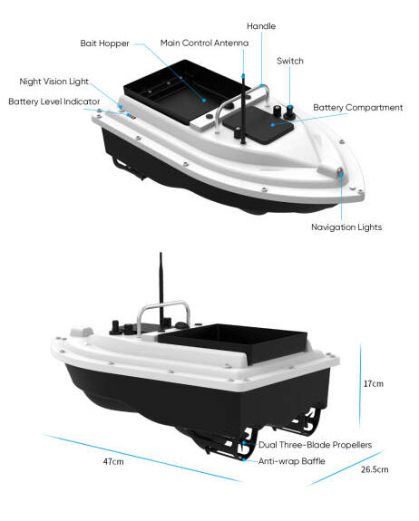 New 12V High Speed Carp Fishin - Fishing Gps avis et prix