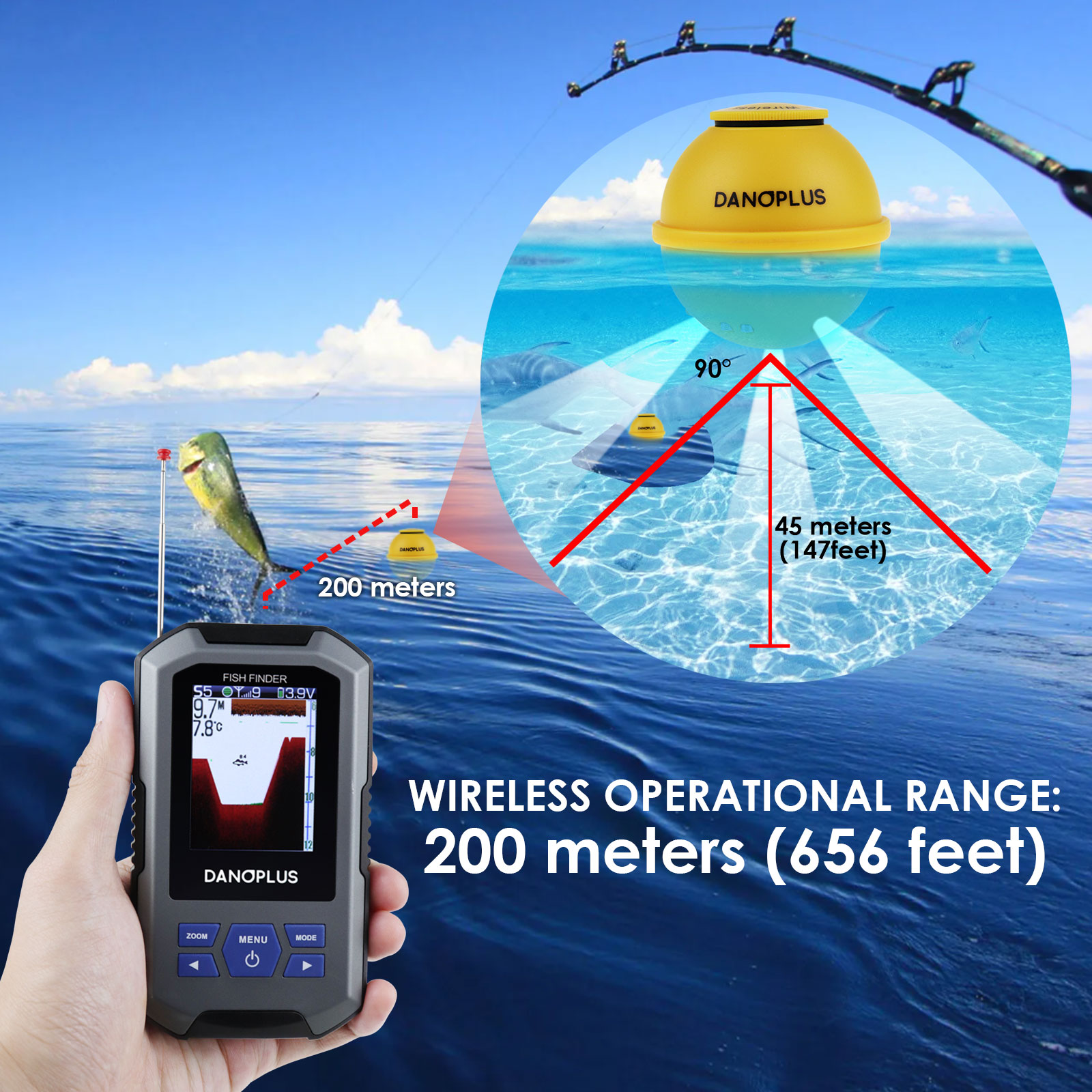 Fish Finder Wireless Sonar Sen - Fish Finder avis et prix
