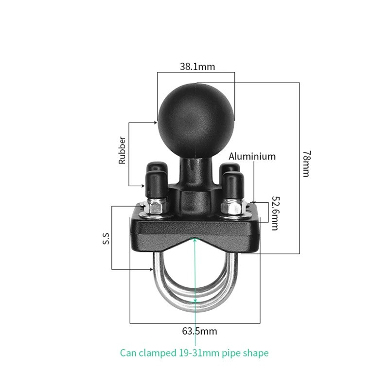 Aluminum Double U-Bolt Mount f - Fish Finder Mount avis et prix