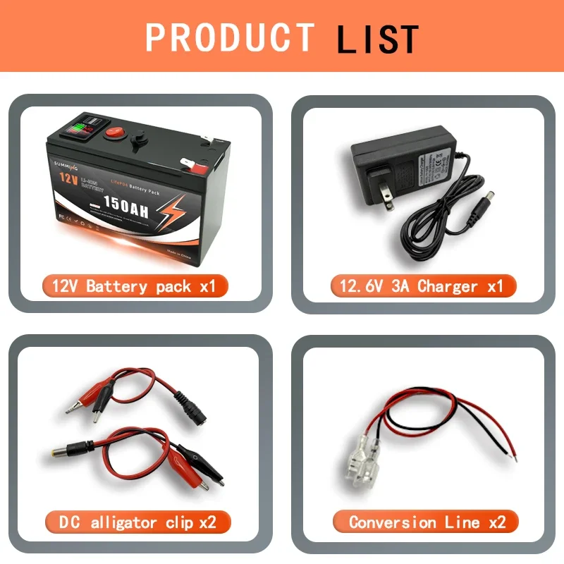12V 150Ah Lithium  LiFeP04 Bat - Fish Finder Charger avis et prix