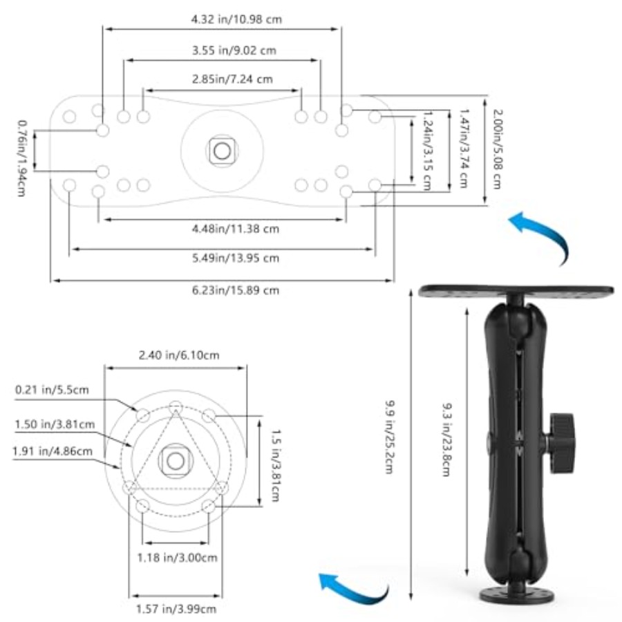 Aluminum Fish Finder Mount for - Fish Finder Mount avis et prix