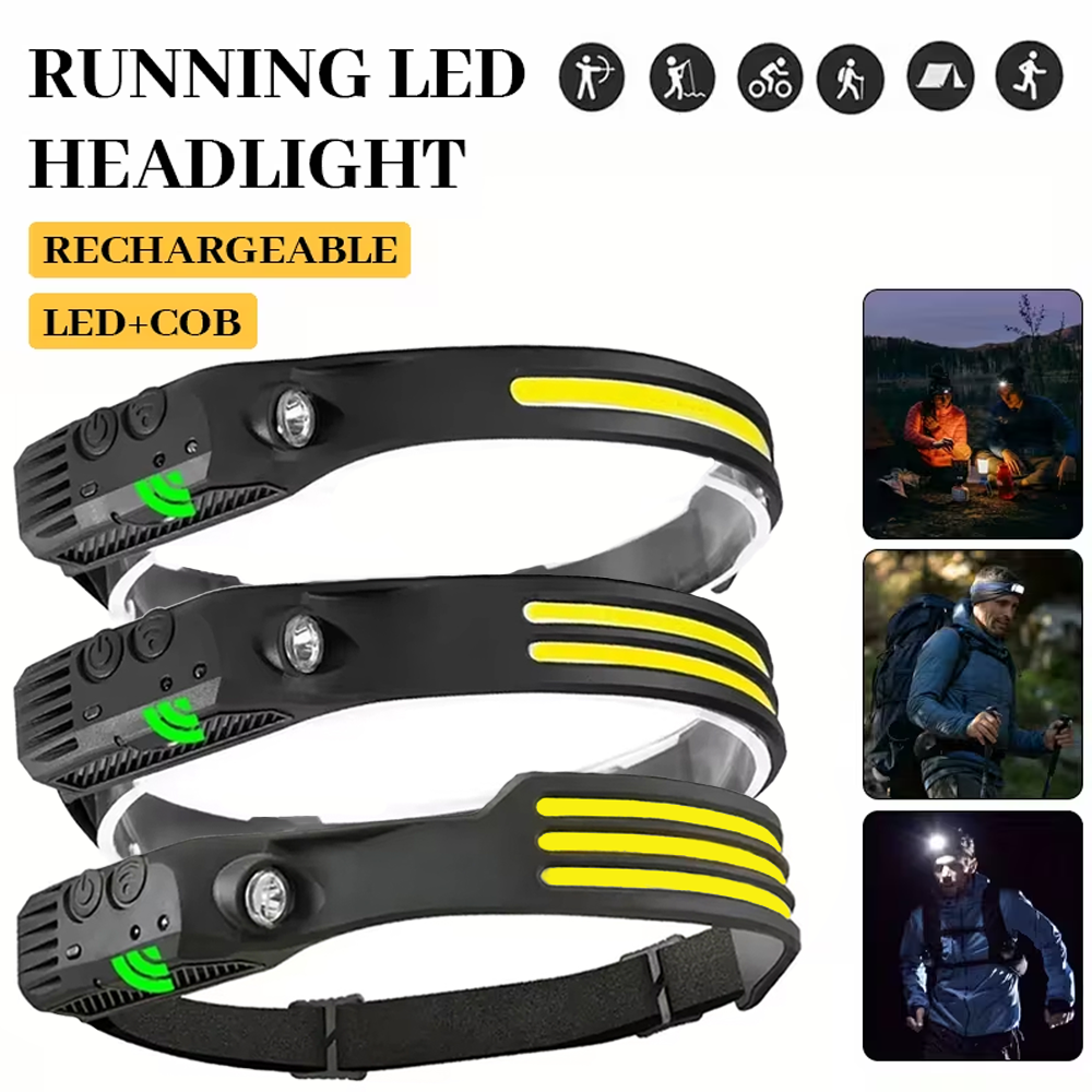 COB LED Induction Headlamp USB - Fish Finder Battery avis et prix