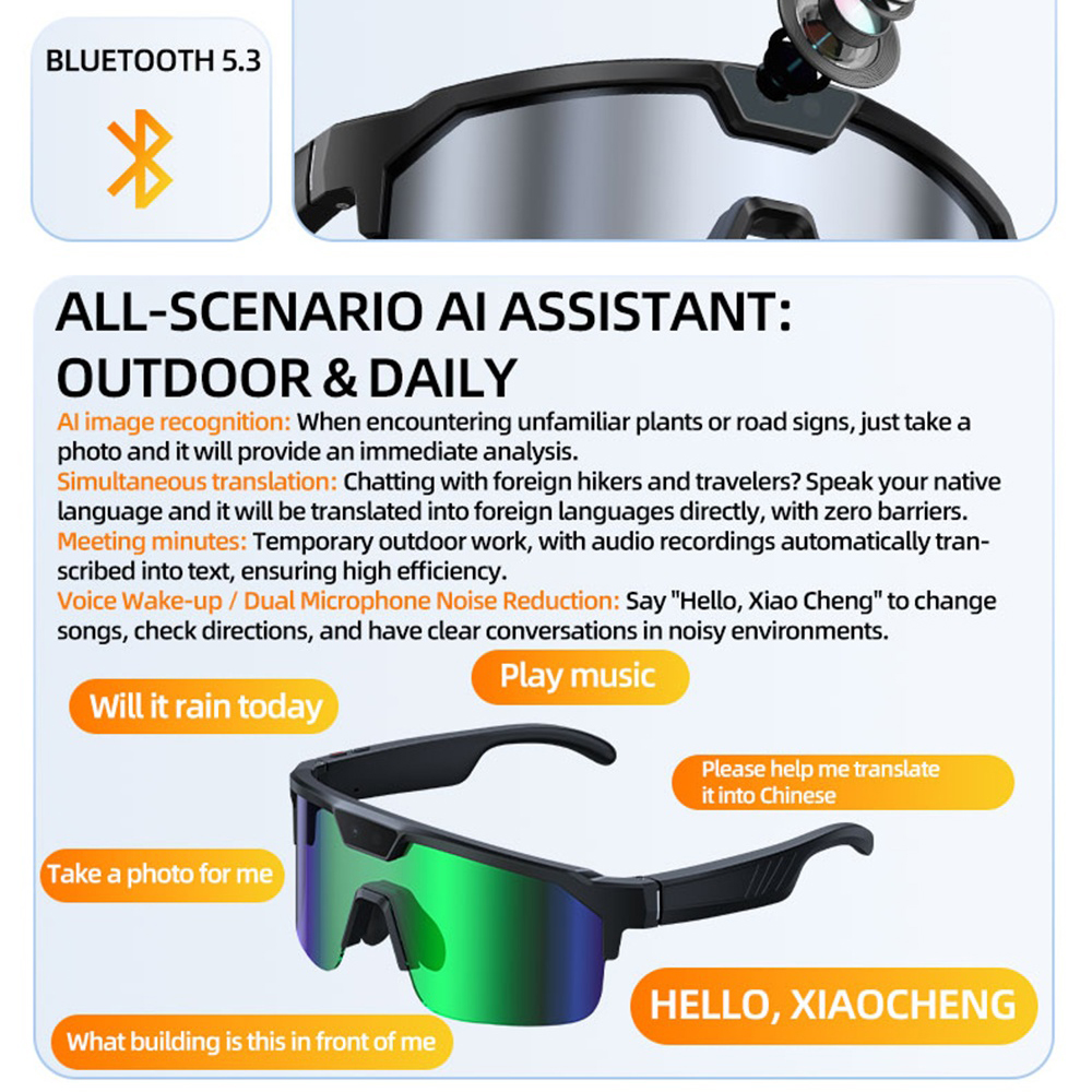 AI Smart Cycling Glasses Men W - Fishing Camera avis et prix
