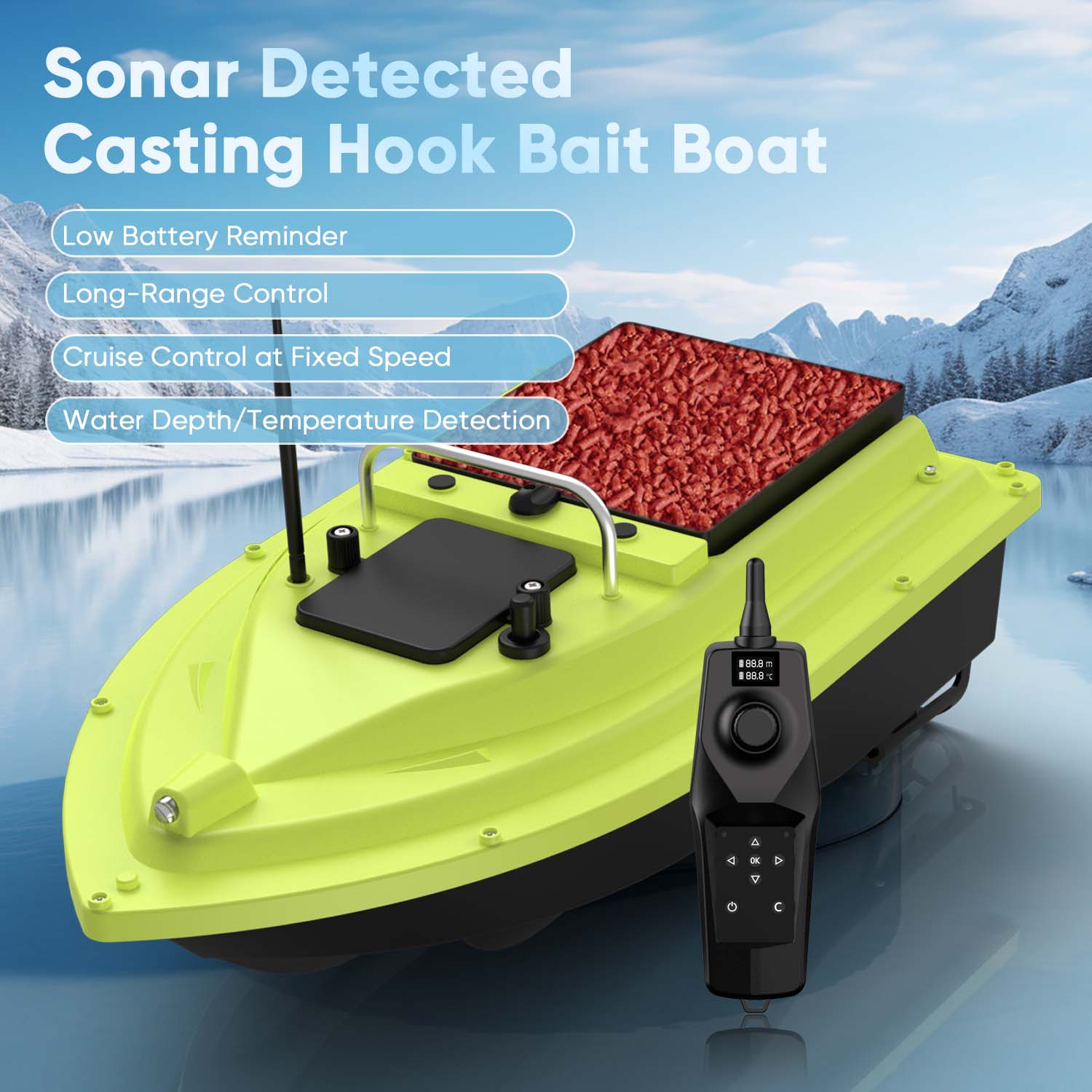 D36 RC Fishing Bait Boat with  - Fishing Depth Finder avis et prix