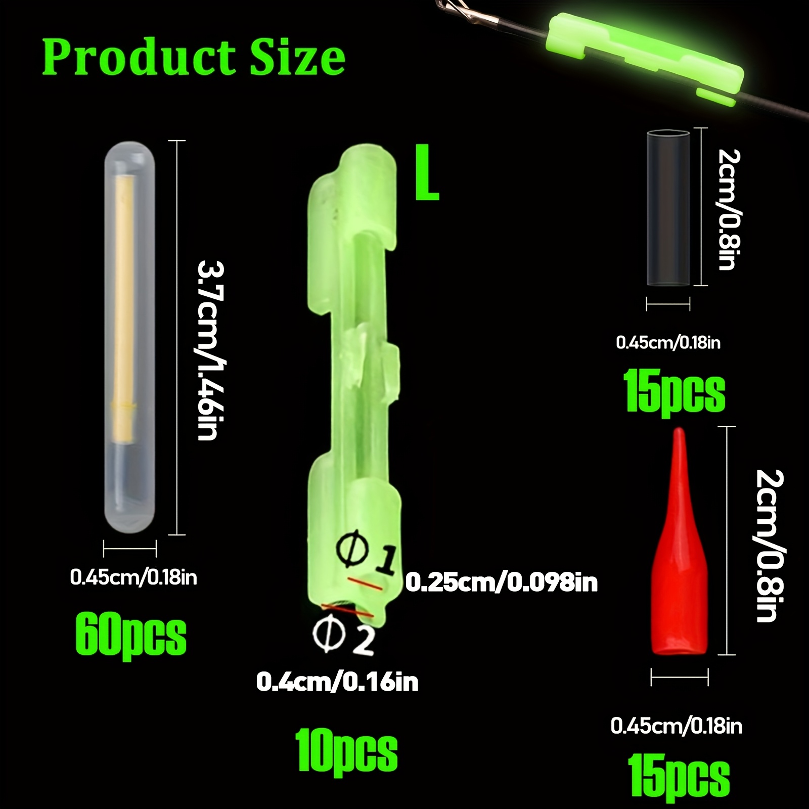 100PCS Fishing Glow Sticks Set - Fish Alarm avis et prix